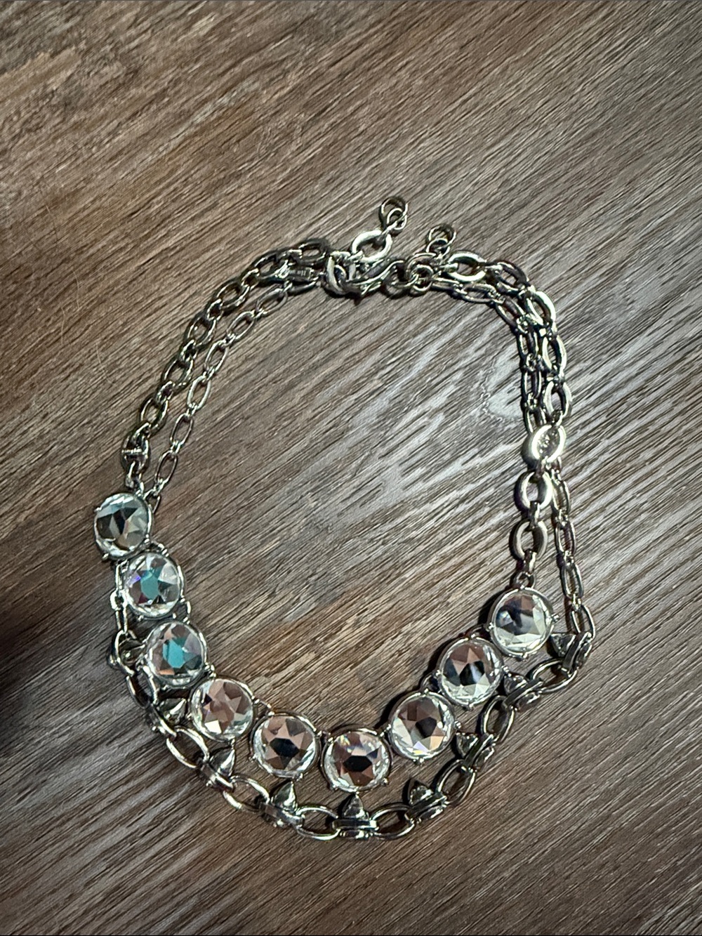 Lia Sophia Crystal Multi-Chain Statement Necklace